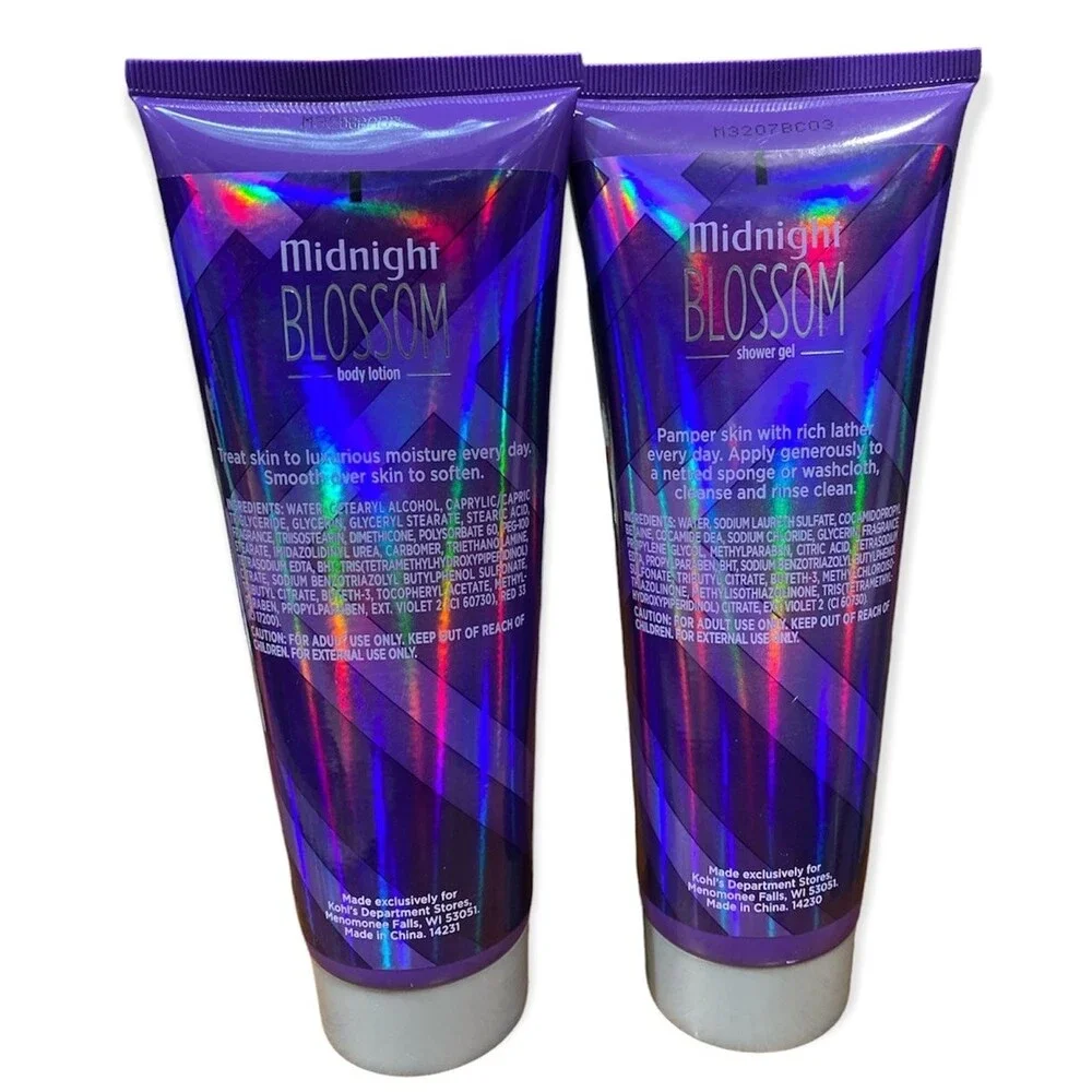 Bodysource *Midnight Blossom* shower gel 8 fl.oz.and body lotion 8 fl.oz. New